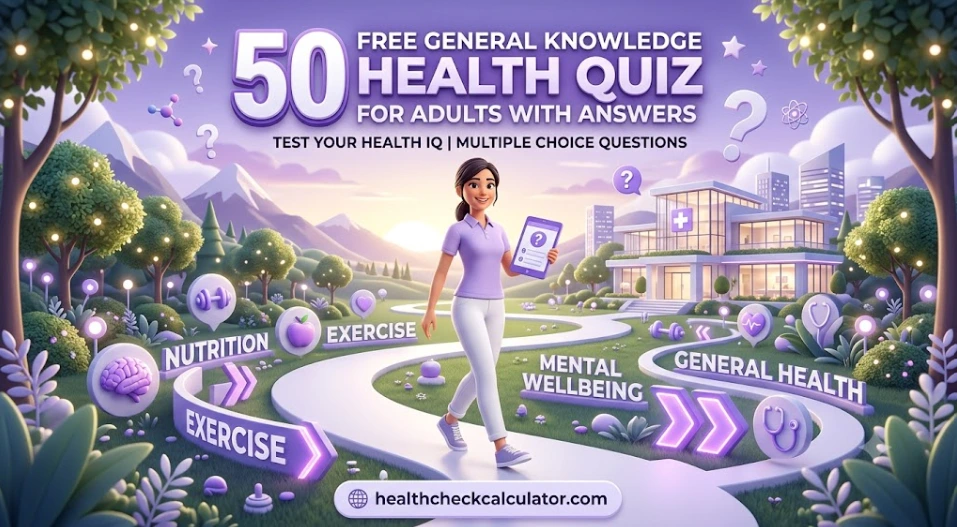 50 Free General Knowledge Health Quiz For Adults With Answers