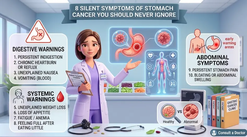 8 Silent Symptoms of Stomach Cancer You Should Never Ignore