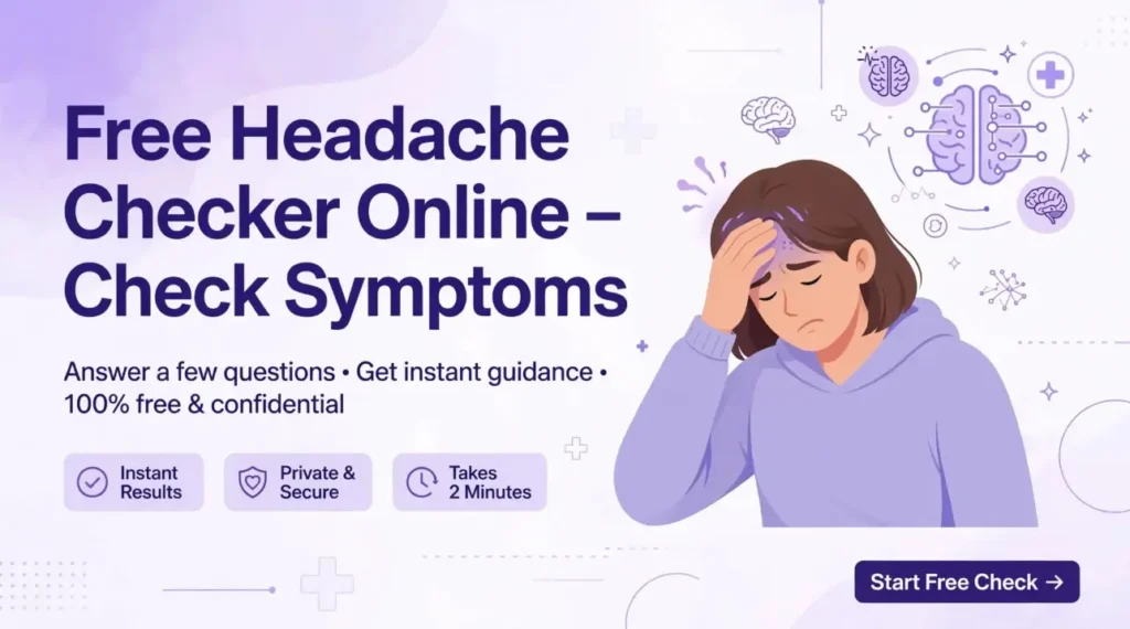 Free online migraine checker tool to check migraine symptoms